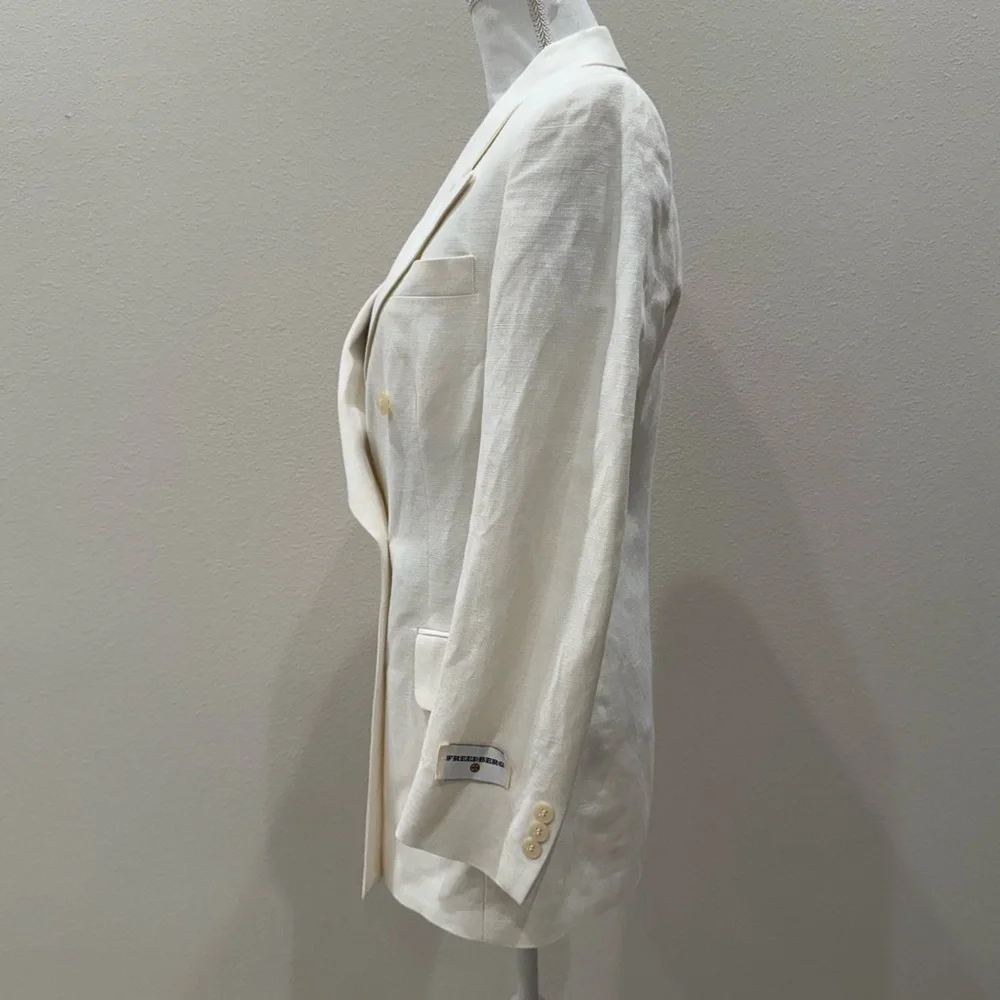 New Nordstrom Freedberg Double Breasted Linen Jacket
